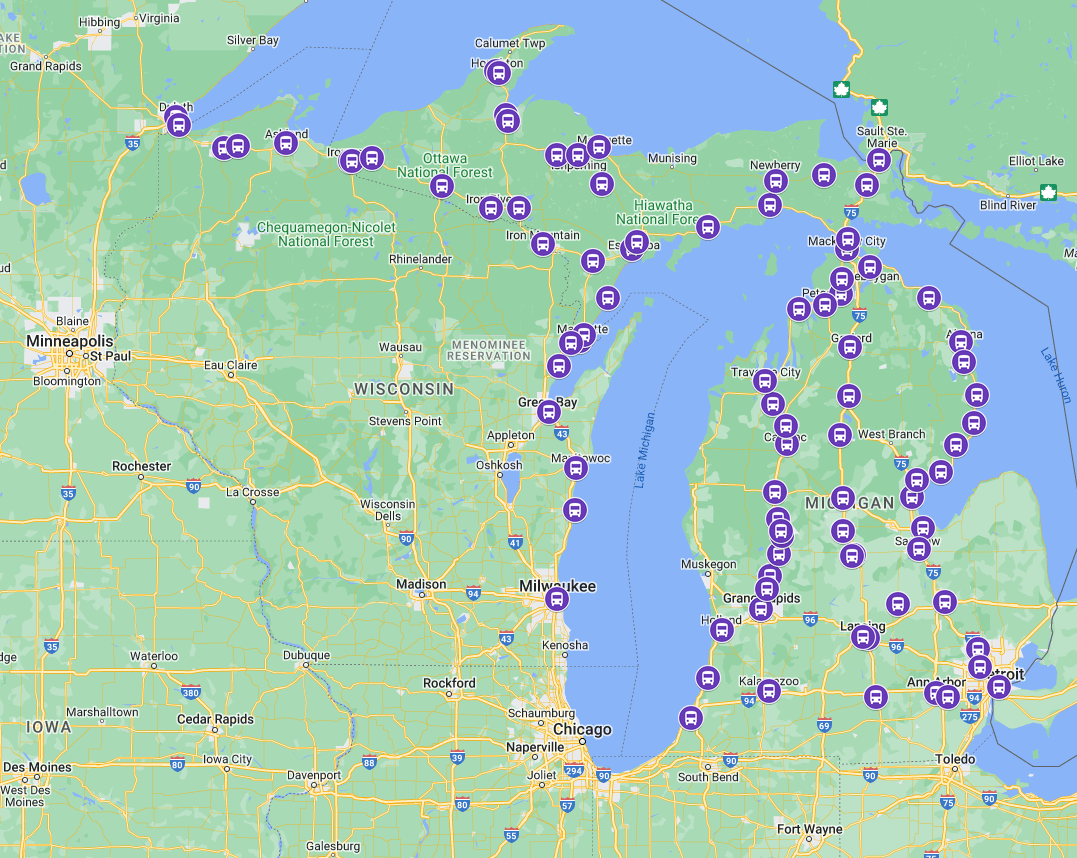 Indian Trails system map