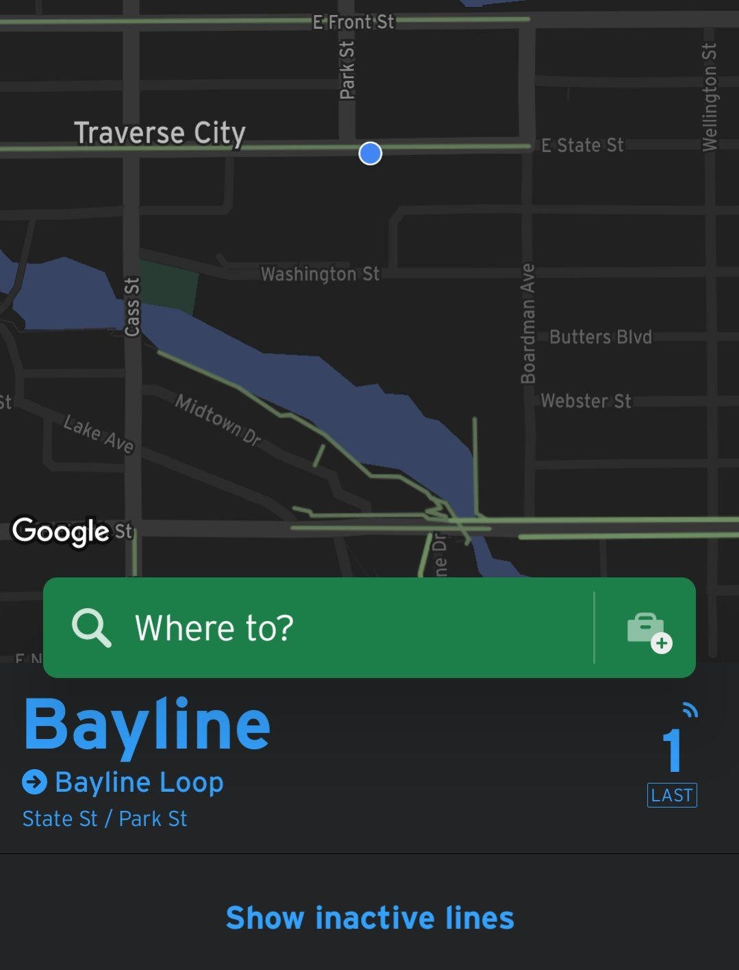 Last Bayline in one minute, no other routes running