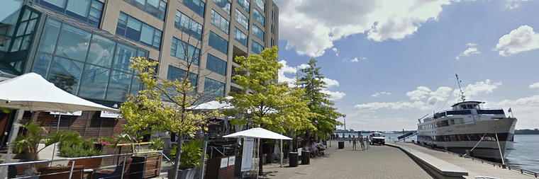 Street View image of the Toronto waterfront