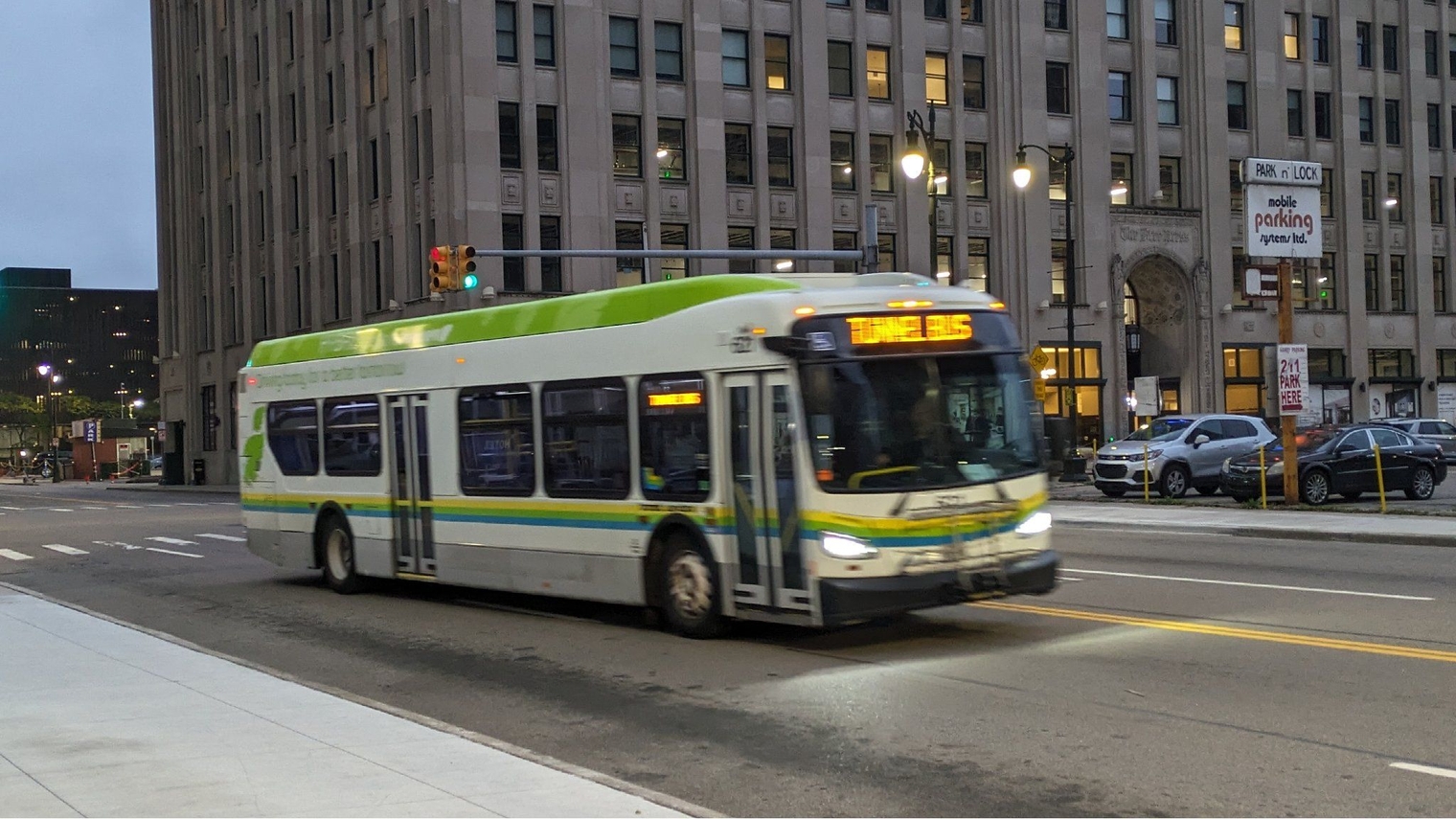 The Tunnel Bus in downtown Detroit