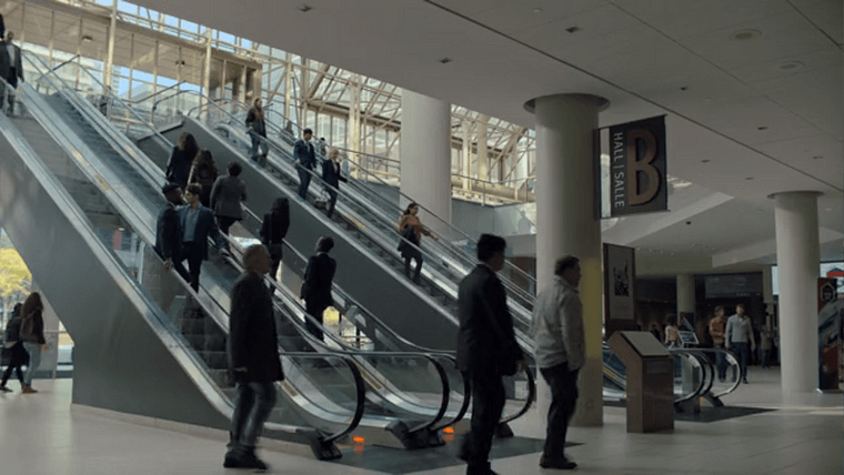 Escalators in the Toronto convention center