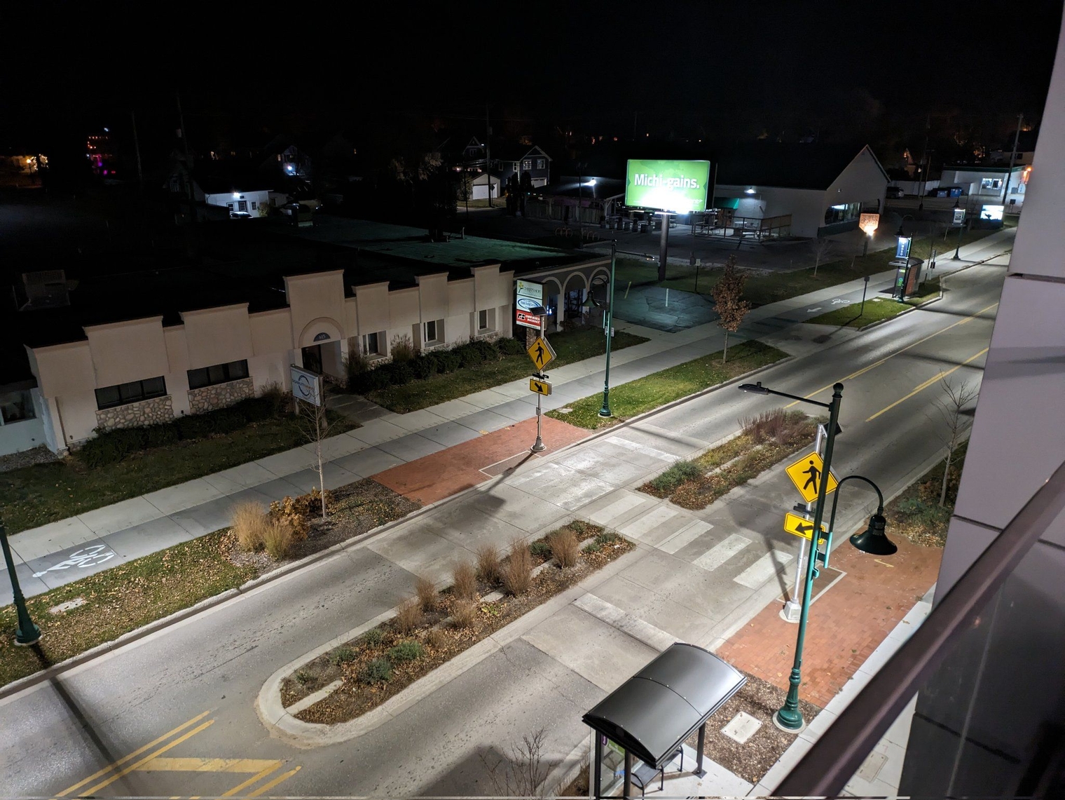 Road diet and sidewalk level cycle tracks