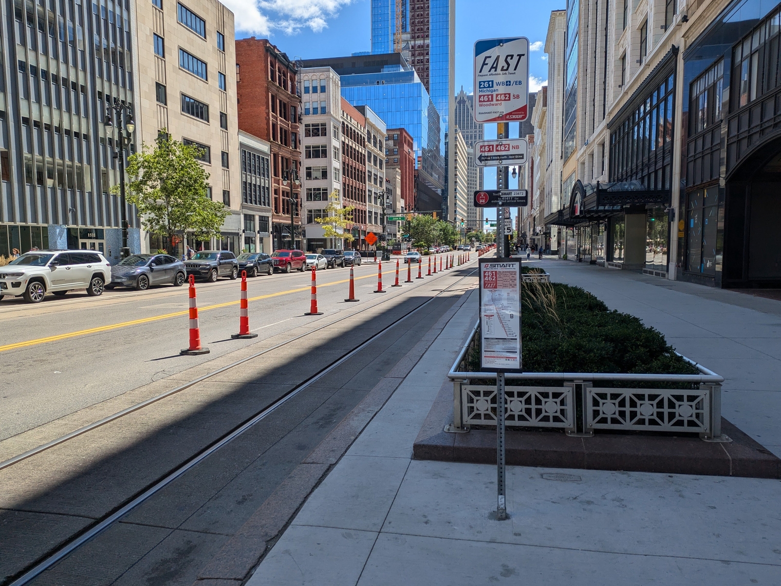 The Woodward and Clifford FAST stop along Woodward Avenue