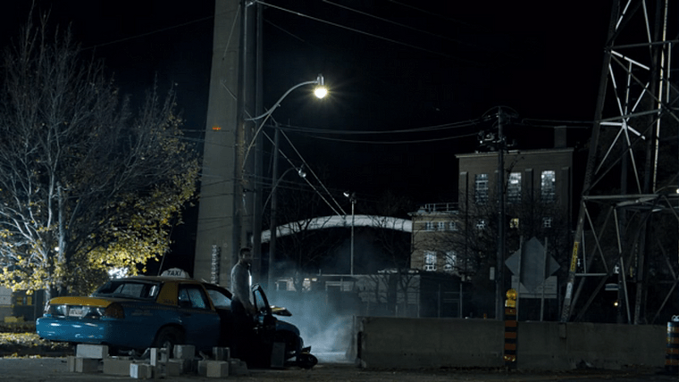 A power plant at night