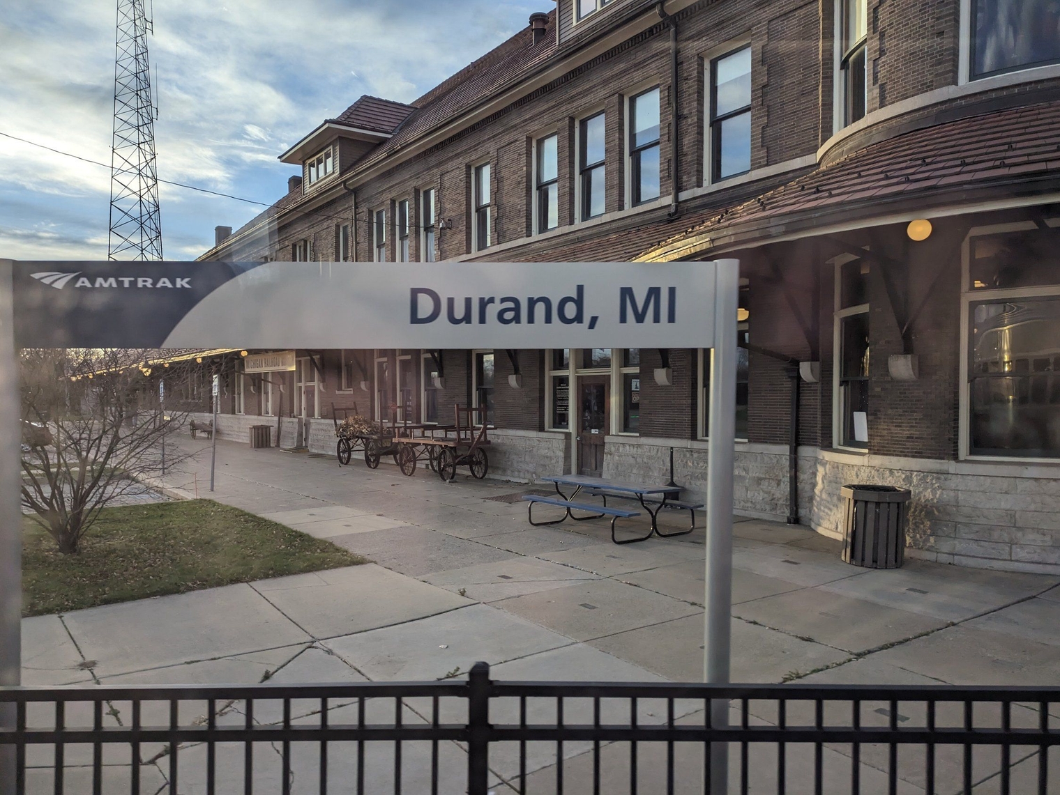 Durand Union Station, a large historic brick station with two floors