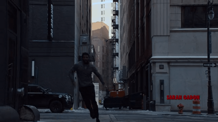 Dodge running through an alleyway in Detroit