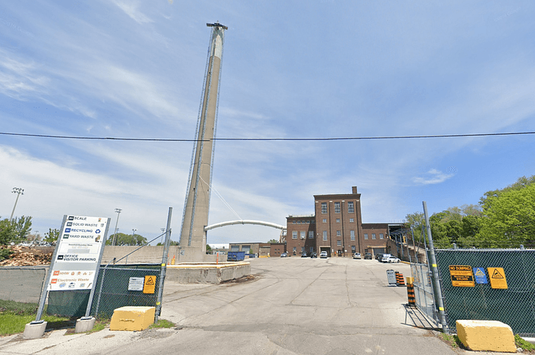 Street View image of the power plant during the day