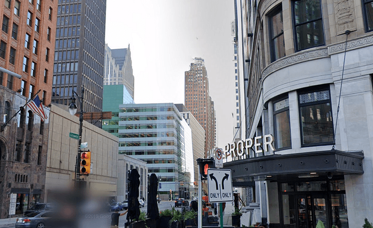 Street View image of Griswold and State outside Prime and Proper.