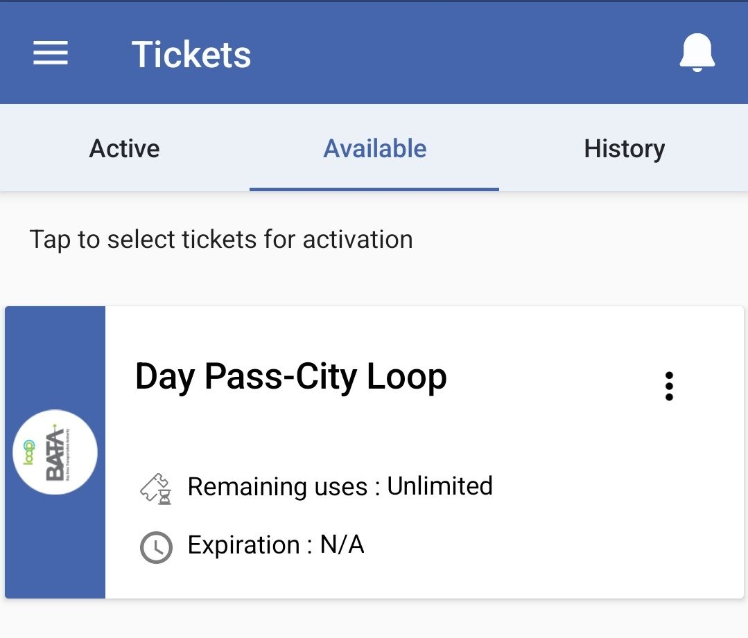 My mobile Day Pass